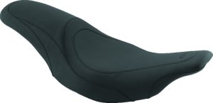 Yamaha Road Star Two-Piece Motorcycle Seat - Mustang Motorcycle - Wide Touring 2PC with Driver Backrest Studs - Black - `99-`15